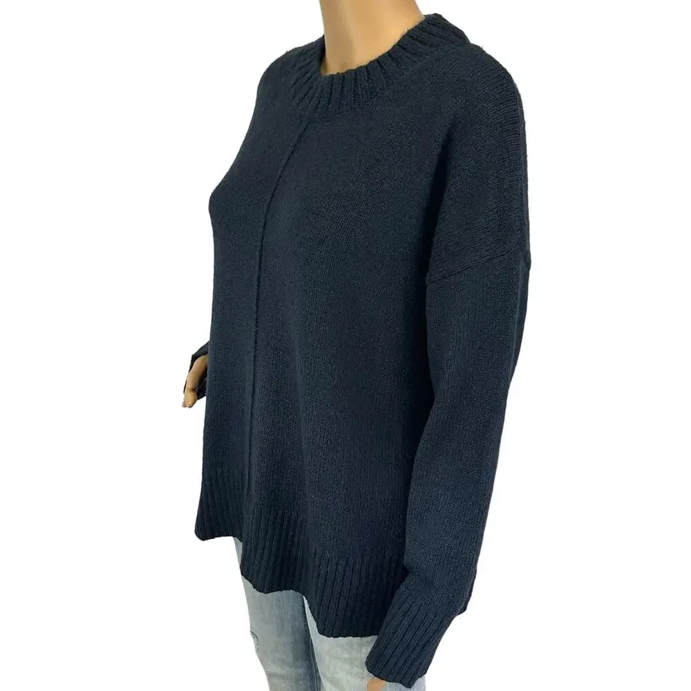 J. Crew Mockneck Boyfriend Sweater Deep Indigo CP356 Size L